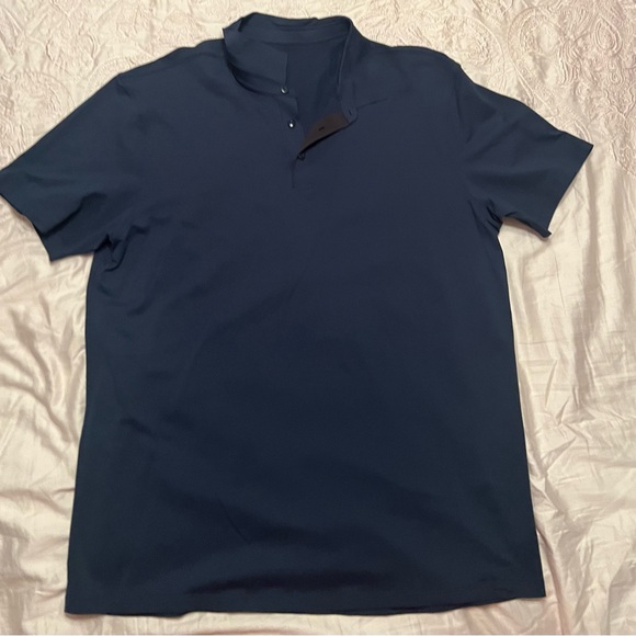 Lululemon Mens Polo Shirt Twill Chill Polo Cobalt Blue - Picture 1 of 5